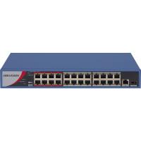 HIKVISION DS-3E0326P-E/M(B) 24 Port 10/100 PoE 250W +1 Port GigaBit Uplink +1 Port GigaBit SFP Yönetilemez METAL SWİTCH